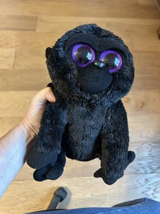 TY BEANIE BOO CUTE GEORGE THE BLACK GORILLA PLUSH TOY AND FREE SHIPPING - Picture 1 of 6