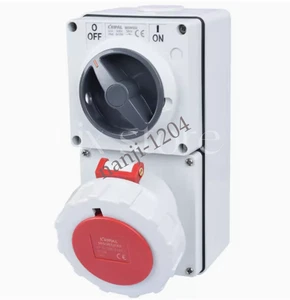 Hot 1pz NUOVO ADATTO PER presa 32A con interruttore IP66 esterno combinato 5 fori 56CV532CEE - Foto 1 di 2