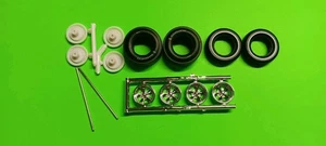 1965 Chevelle 1/25 AMT Chrome Cragars SS Rim Racemasters M&H Drag Slick Tire - Picture 1 of 8