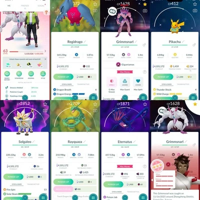 Pokémon Acc Go - Lvl63 - 164 Shiny - 176 Legendary - Image 1 of 4