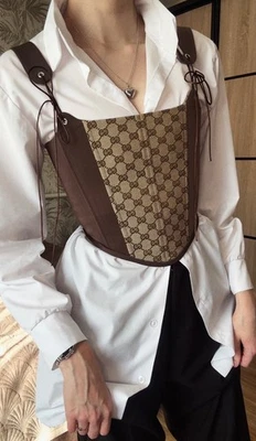 Brown Gucci Corset Handmade, Elegant, Unique, Stylish - Image 1 of 4