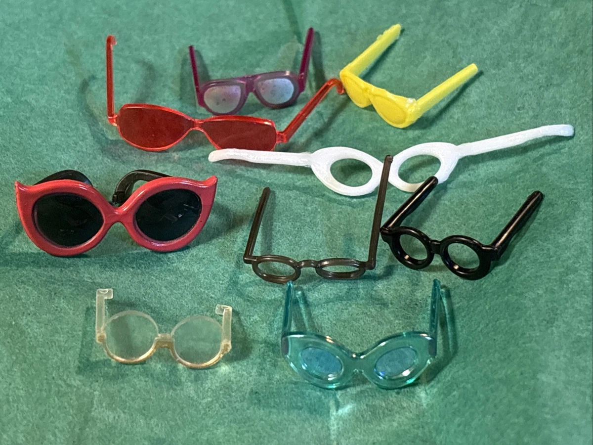 5 Pares Gasas De Muñecas Mini Gasas De Juguete Retro Mini DIY Gafas Sol