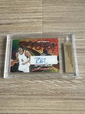 2022-23 Leaf OptiChrome Ron Harper Jr Auto 1/1 Optimal Kaleidoscope Rainbow - Image 1 of 2