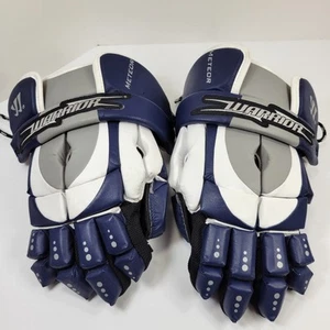 Guanti Warrior Meteor VaporTek Lacrosse Hockey Taglia 12" Blu Scuro Bianco Navy - Foto 1 di 12