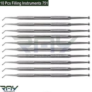 10 piezas bruñidor de bolas dental 27/29 instrumentos de llenado de cavidad compuesto de amalgama - Imagen 1 de 4