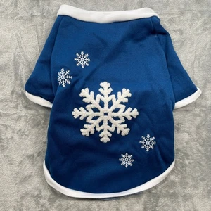 Sudadera Azul Copo de Nieve Perro Mascota Invierno Ropa Cálida Talla M - Imagen 1 de 9