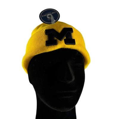 Gorro University of Michigan Logo TW Gorra Amarilla Fútbol Universitario Unisex Nuevo con Etiquetas Foto 1 de 4
