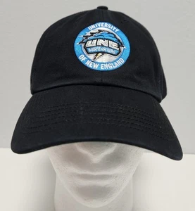 UNE University Of New England Nor'easters Black Baseball Cap/Hat - Size LARGE - Picture 1 of 6