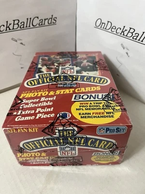 Caja de fútbol americano Pro Set Serie I 1989 certificada por la BBCE y envuelta con descuento leer Foto 1 de 4