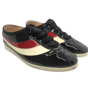 Gucci Hombre Falacer Hebron Web Charol. EE. UU. Talla 6,5 Color Negro - Imagen 1 de 9