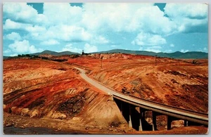 Cartolina d'epoca Copperhill Tennessee TN US 64 attraverso bacino di rame vicino a Ducktown - Foto 1 di 2
