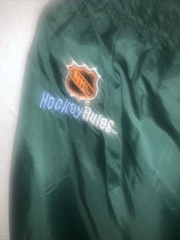 Dallas Stars Hockey Windpants Mens Size M Green Mesh Lined Track Pants Cover
