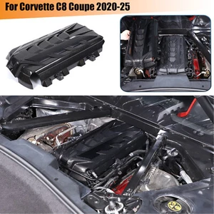 ABS Carbon Fiber Engine Bay Panel Cover Edge Black For Corvette Coupe C8 20+ US - Bild 1 von 24