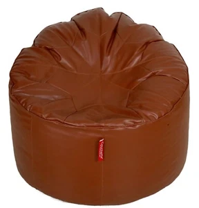 Bean Bag Chair Mudda Cover Faux Leather Without Beans Size XXL Brown Home Decor - Picture 1 of 3