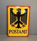 Emailschild „POSTAMT“ Emaille Schild Blech 42 cm x 30 cm Vintage #4