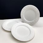 3 X The Pier Italian Porcelain Side Plate Set White With Embossed Edging