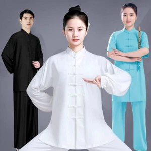 Traditionelle chinesische Tai Chi Uniformen Kung Fu Kleidung Unisex Wu Shu Anzug für Sommer - Bild 1 von 19