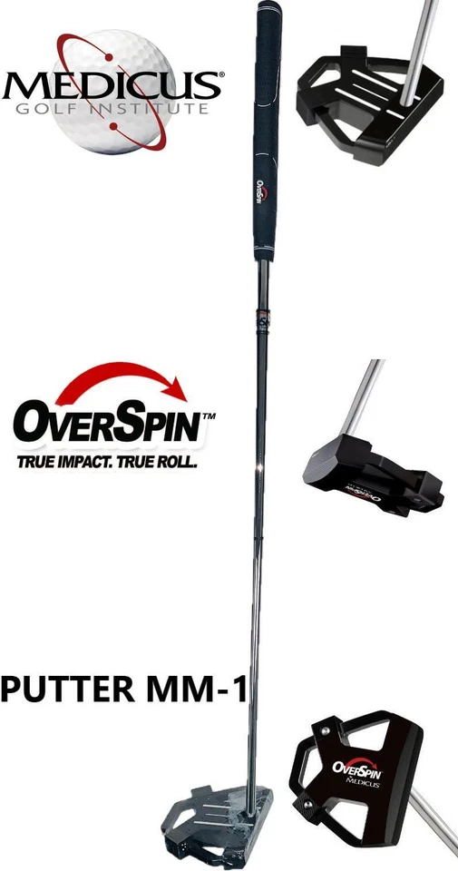 Medicus Kick X OverSpin MM-1 Putter Golf Club USGA Approved Mid Right Hand 33" - Image 1 of 4