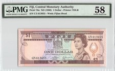 Fiji ND (1980) P-76a PMG Choice About UNC 58 1 Dollar