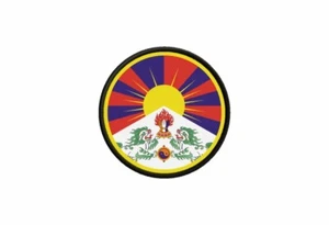 Patch aufnäher aufbügler flaggen rund flagge fahne tibet - Bild 1 von 1