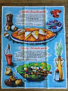 Torchon essuie main Vintage Publicitaire La Vache Qui Rit, édition J.R. Monfort - Imagen 1 de 13