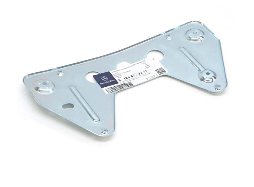 Genuine Mercedes W126 S-Class Front License Plate Bracket Base Mount Frame NEW - Image 1 of 2