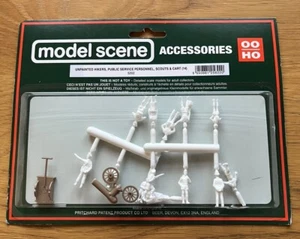 Model scene 5202 OO/HO Unpainted Hikers, Personnel, Scouts and Cart (14) NIP - Picture 1 of 1