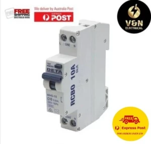 DETA 10A Residual Circuit Breaker with Overload Protection - Picture 1 of 2