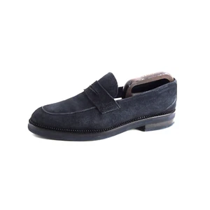John Galliano Penny Loafers Blue Suede Mens Shoe Size US 9 EU 42 - Picture 1 of 9