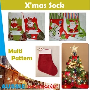 Au 6x12x WholeSale Christmas X'mas Party Tree Hanging Santa Stocking Socks Bulk - Picture 1 of 5