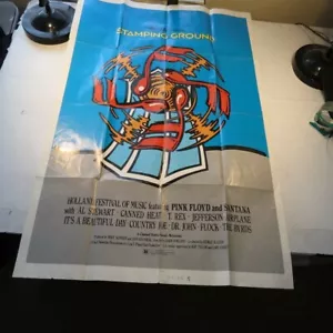 PÓSTER DE PELÍCULA 1971 STAMPING GROUND Festival de Música de Holanda ROSA FLOYD Una Hoja - Imagen 1 de 9
