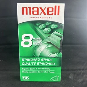 Maxell Videokassette Standard Klasse 8 Stunden leer VHS T160 Band Nos versiegelt - Bild 1 von 3