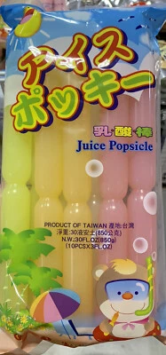30 palos de paletas de hielo de jugo taiwanés (10 x 3 paquetes completos) multi-sabor Foto 1 de 2