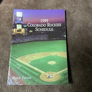 1999 COLORADO ROCKIES März Edition Regular Season POCKET SPIELPLAN - Bild 1 von 2