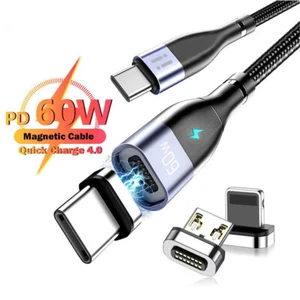 PD 60W USB-C Magnet Schnell Ladekabel QC4.0 Typ-C iPad Macbook iPhone Micro USB - Bild 1 von 20