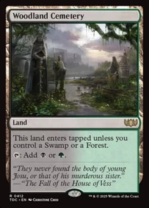 Woodland Cemetery (Near Mint NM) MTG Magic Tarkir: Dragonstorm (TDC) - Picture 1 of 1