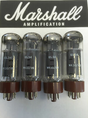 El34 Marshall Original Repuesto Valve/tube Matched Quad (4) • 119.62€