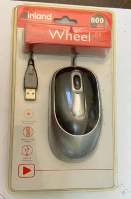 Inland Optical Wheel USB Mouse - NEW FACTORY SEALED - Image 1 of 2