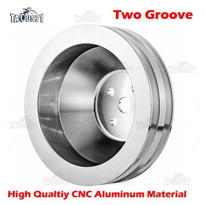 For Ford Small Block Water Pump Pulley 289 302 351W 2 Groove Dual Sheave - Image 1 of 4