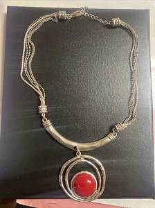 Silver Woman’s Necklace Vintage With Charm - Picture 1 of 2