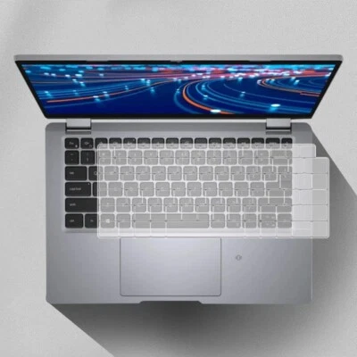 Ultra Thin Clear Silicone Keyboard Cover Protector for Dell Latitude 7410 Laptop - Image 1 of 2