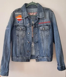 Vintage ~ Honda Racing ~ Repsol Michelin ~ Gas Jeans ~ Jacket ~ Men's Size Large - Picture 1 of 17