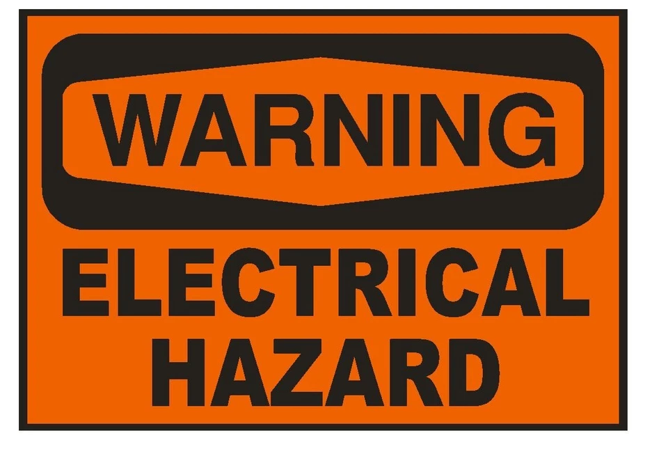 Warning Electrical Hazard Sticker Safety Sticker D655