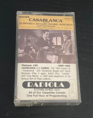 CASSABLANCA / CASBAH - Humphrey Bogart Ingrid Bergman (1979) used cassette tape - Image 1 of 4