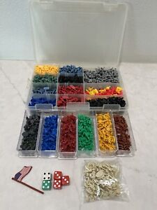 Risk Player Pieces Red, Blue, Black, Grey, Green, Yellow LOT