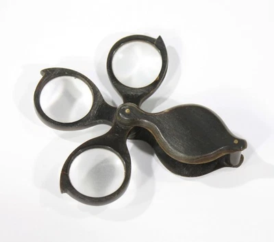 Lupa/microscopio victoriano de bocina de 3 lentes Foto 1 de 4