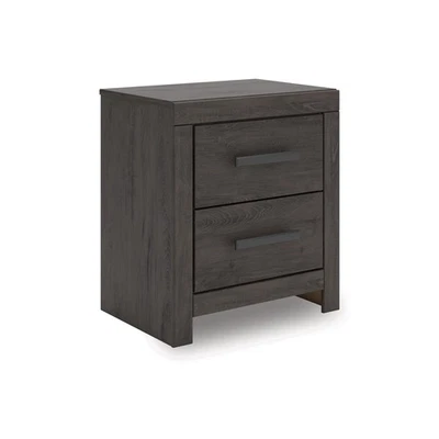Prendonea Casual 2-Drawer Nightstand for Bedroom, Gray - Image 1 of 3