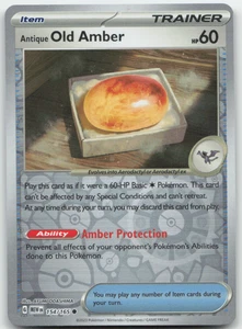 Old Amber 154/165 Reverse Holo MEWen 151 English Pokemon Card - NM - Picture 1 of 1