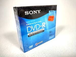 Sony Handycam DVD-R 30 min 1,4 GB disco grabable paquete de 3 nuevo sellado - Imagen 1 de 5