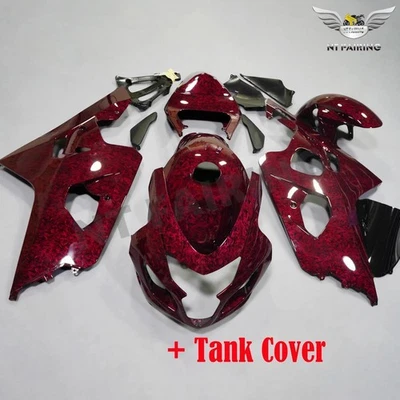 Carenado de marco rojo de fibra de carbono forjado GL para Suzuki GSX-R 600/750 K4 2004 2005 Foto 1 de 4